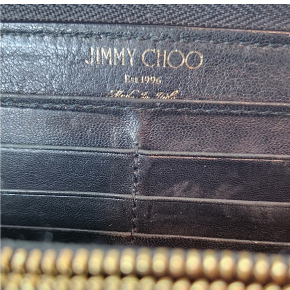 Jimmy Choo Black leather zip around wallet - Picture 7 of 10